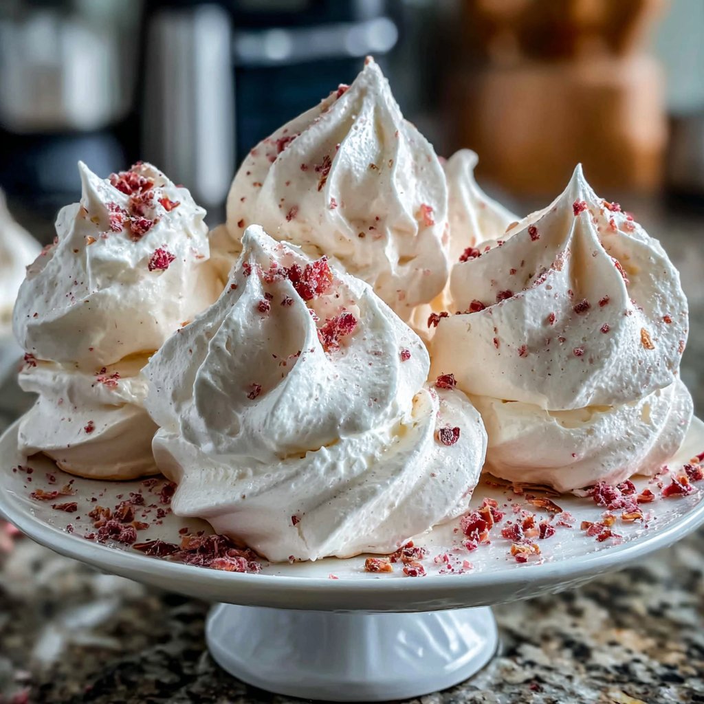 Raspberry-Rose Meringue Kisses
