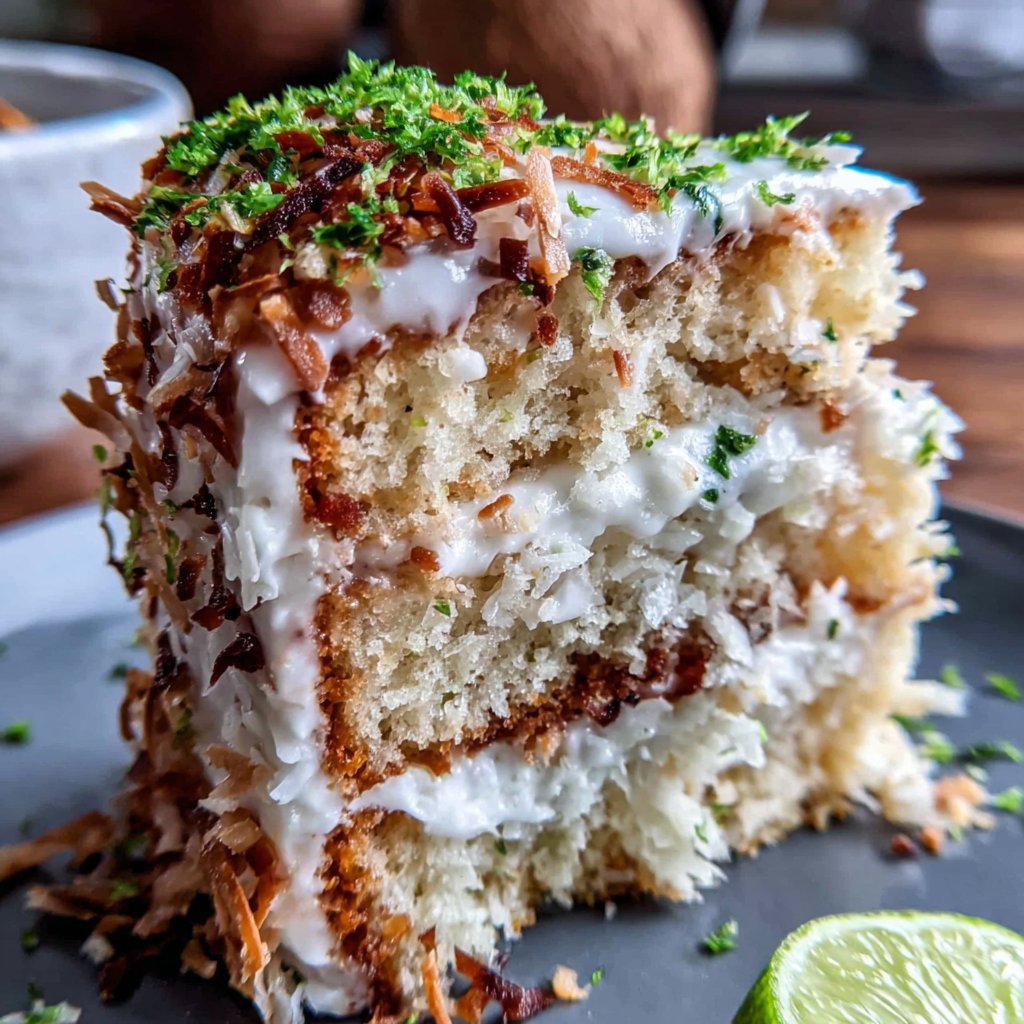 Coconut Lime Spring Cake
