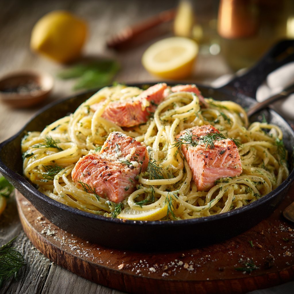 Lemon Dill Pasta with Salmon