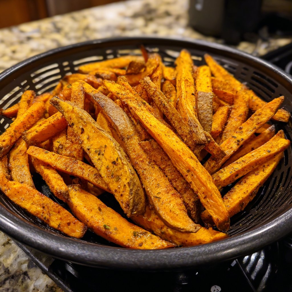 Airfryer Spiced Sweet Potato Fries